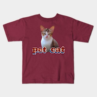 pet cat art design. Kids T-Shirt